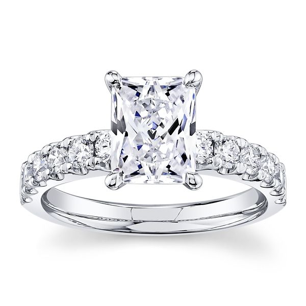 LUXE 14k White Gold Diamond Engagement Ring Setting 5/8 ct. tw.