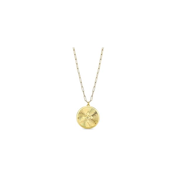 14k Yellow Gold Necklace 0.01 ct. tw.