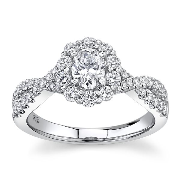 Poem 14k White Gold Diamond Engagement Ring 1 ct. tw.