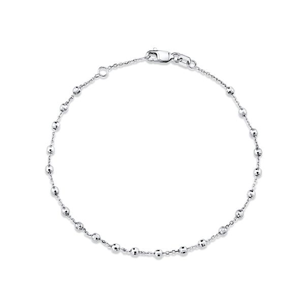 14k White Gold 7.50" Chain Bracelet