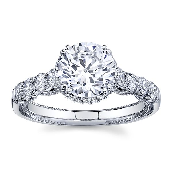 Verragio 18k White Gold Diamond Engagement Ring Setting 3/4 ct. tw.