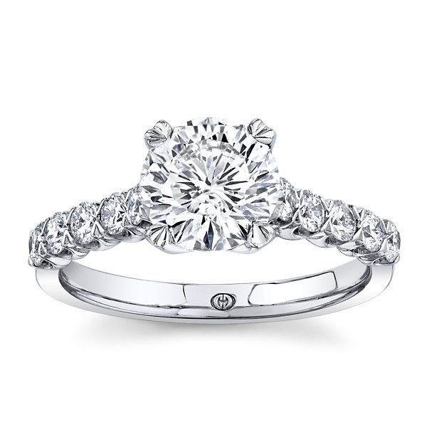 Christopher Designs 14k White Gold Lab-Grown Diamond Engagement Ring 2 ct. tw.