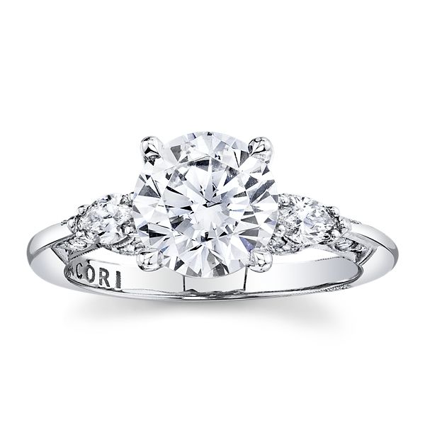 Tacori Platinum Diamond Engagement Ring Setting 3/8 ct. tw.