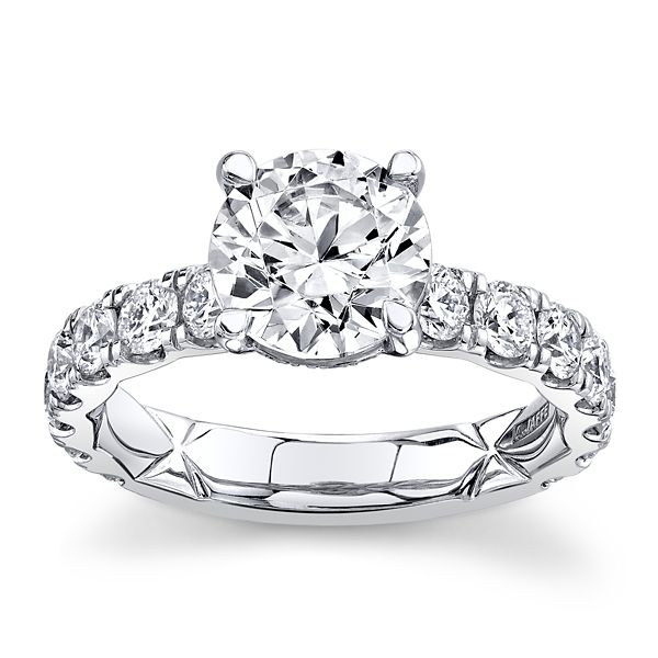 A.Jaffe Platinum Diamond Engagement Ring Setting 1 1/4 ct. tw.