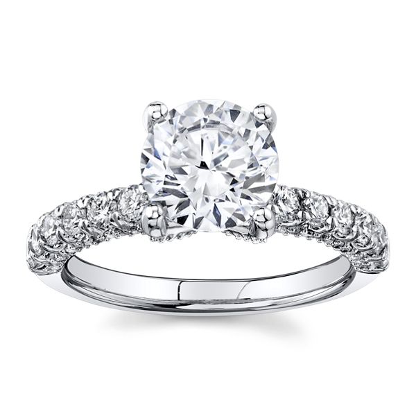 RB Signature 14k White Gold Diamond Engagement Ring Setting 3/4 ct. tw.