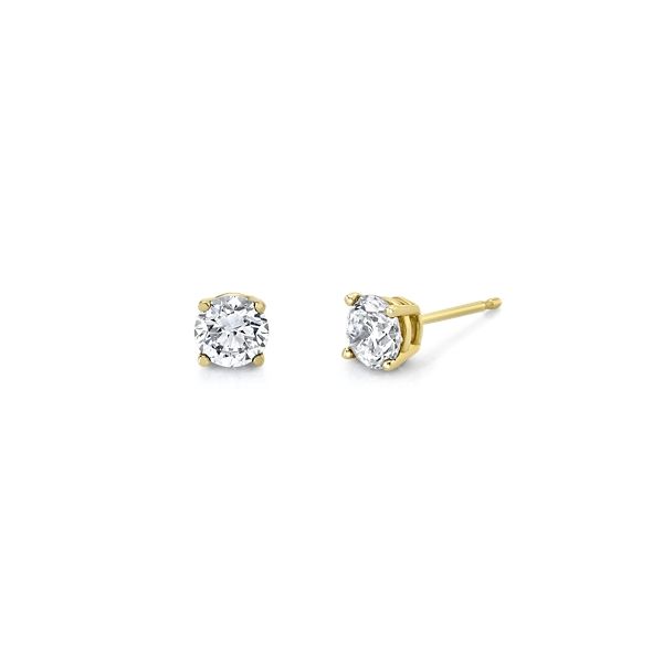 Eternalle Lab-Grown 14k Yellow Gold Solitaire Diamond Earrings 1 ct. tw.