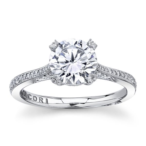 Tacori Platinum Diamond Engagement Ring Setting 1/3 ct. tw.