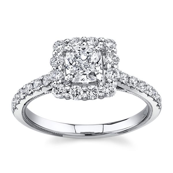 Poem 14k White Gold Diamond Engagement Ring 1 1/3 ct. tw.