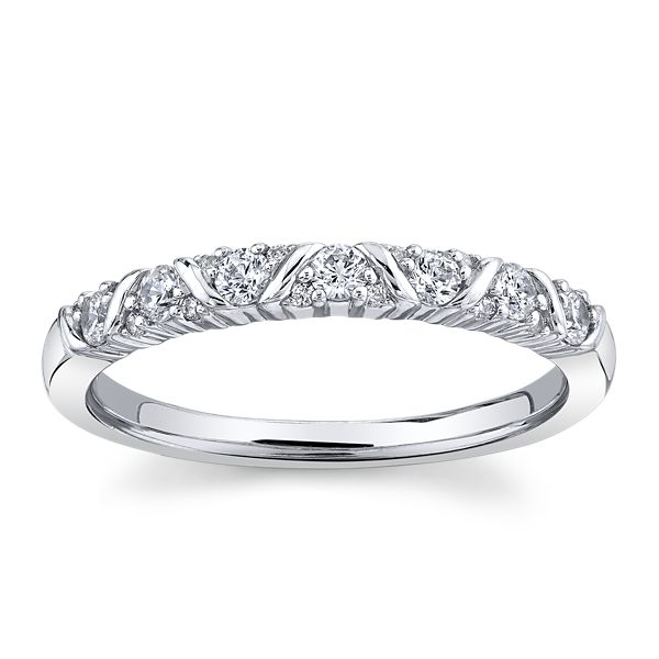 14k White Gold Diamond Wedding Band 1/3 ct. tw.