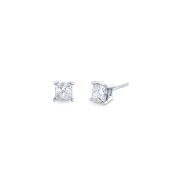 Eternalle Lab-Grown 14k White Gold Solitaire Diamond Earrings 1 ct. tw.