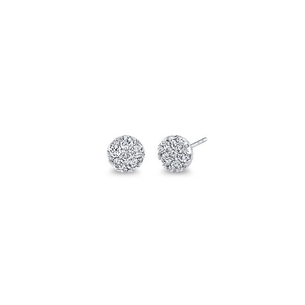 Memoire 18k White Gold Diamond Earrings 3/4 ct. tw.