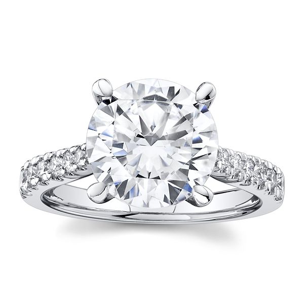 LUXE 14k White Gold Diamond Engagement Ring Setting 1/3 ct. tw.