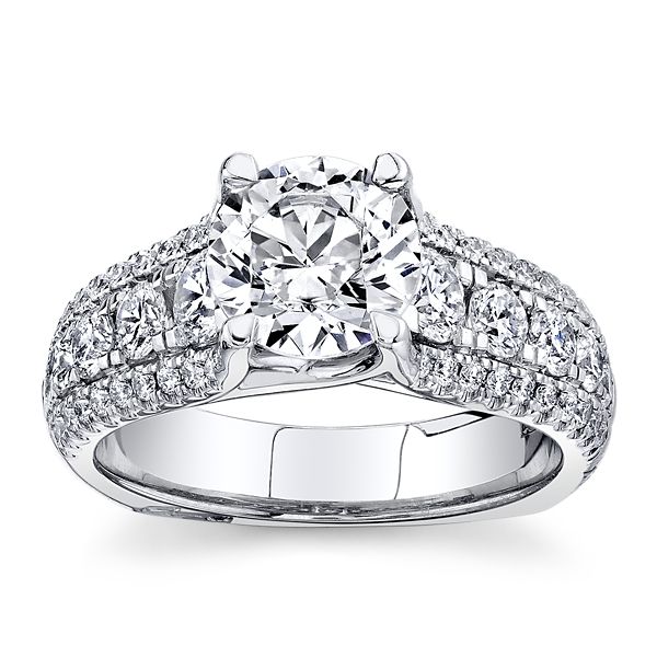 A.Jaffe Platinum Diamond Engagement Ring Setting 1 ct. tw.