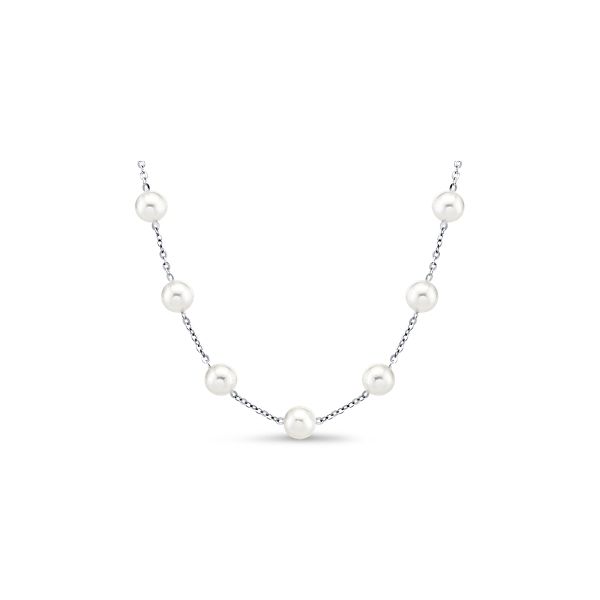 14k White Gold Japanese Cultured Pearl Necklace