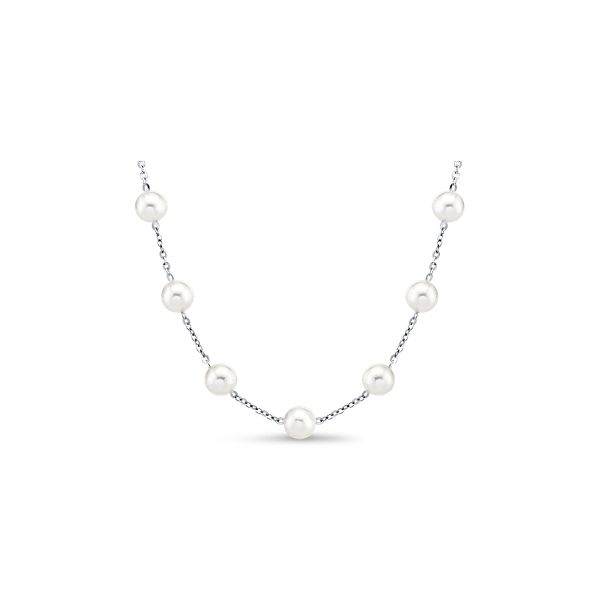 14k White Gold Japanese Cultured Pearl Necklace