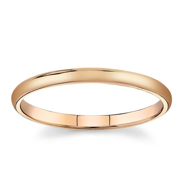 14k Rose Gold Wedding Band