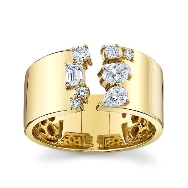 Shy Creation 14k Yellow Gold Diamond Fashion Ring 5/8 ct. tw.