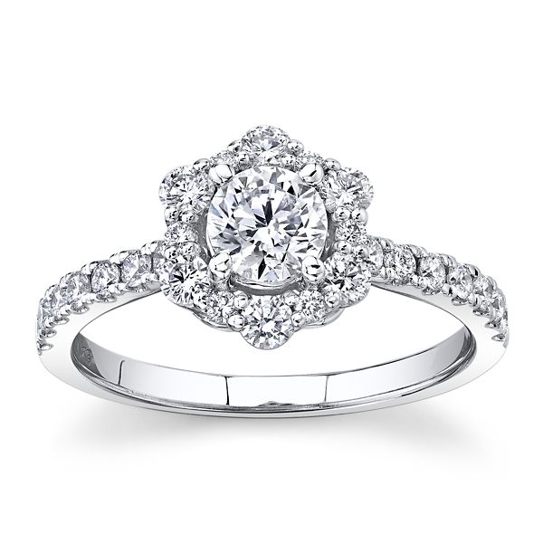 Utwo 14k White Gold Diamond Engagement Ring 7/8 ct. tw.