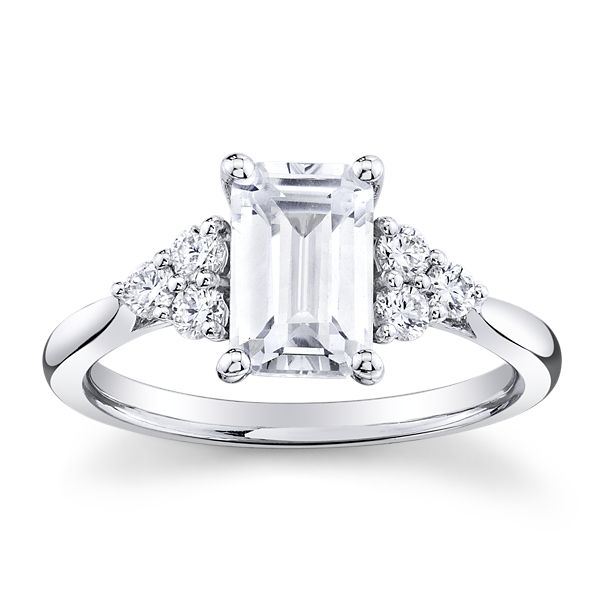 RB Signature 14k White Gold Diamond Engagement Ring Setting 1/4 ct. tw.