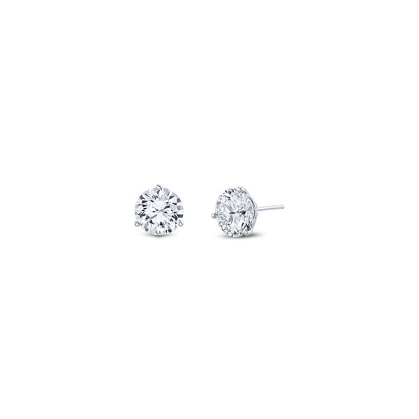 Eternalle Lab-Grown 18k White Gold Solitaire Diamond Earrings 6 ct. tw.