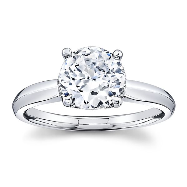 Platinum Diamond Engagement Ring Setting 1/10 ct. tw.