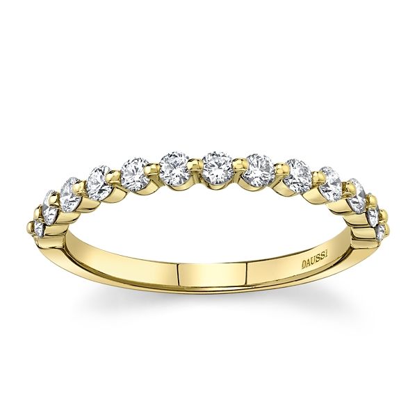 Henri Daussi 18k Yellow Gold Diamond Wedding Band 3/8 ct. tw.