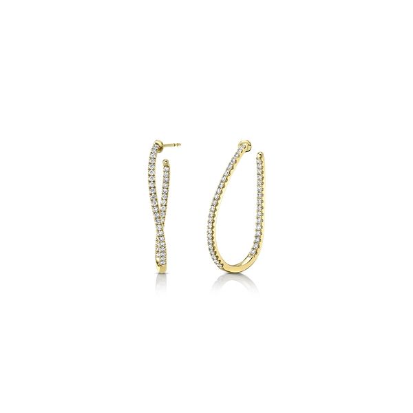 Memoire 18k Yellow Gold Diamond Earrings 7/8 ct. tw.