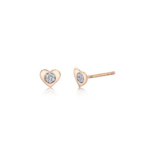 14k Rose Gold Diamond Earrings .05 ct. tw.