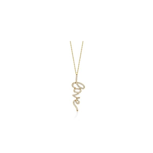 14k Yellow Gold Diamond Pendant 1/5 ct. tw.