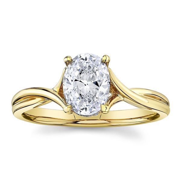 14k Yellow Gold Diamond Engagement Ring Setting .07 ct. tw.