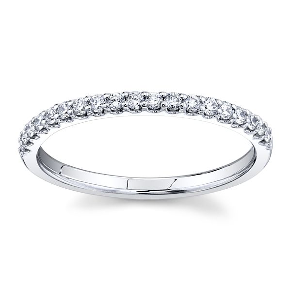 Gabriel & Co. 14k White Gold Diamond Wedding Band 1/4 ct. tw.