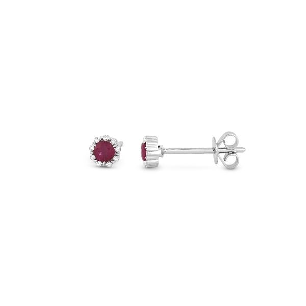 Designer Platinum with Diamond Ruby Earrings for Women JL PT E NL8526R