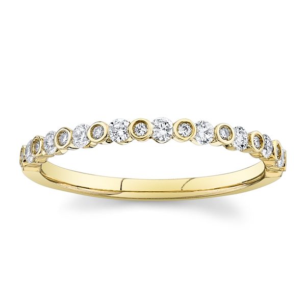 A.Jaffe 14k Yellow Gold Diamond Wedding Band 1/4 ct. tw.