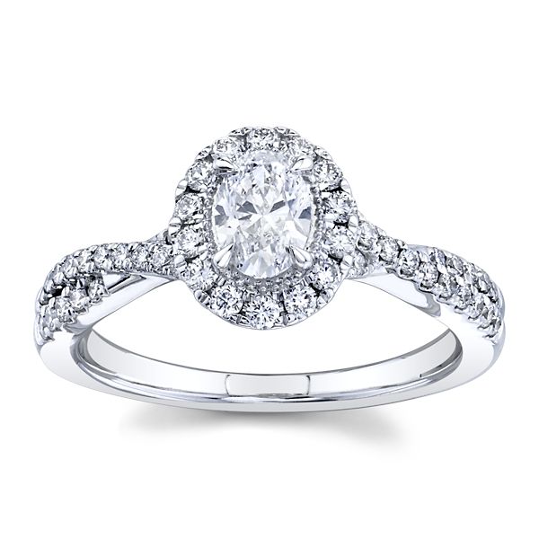 Cherish 14k White Gold Diamond Engagement Ring 3/4 ct. tw.