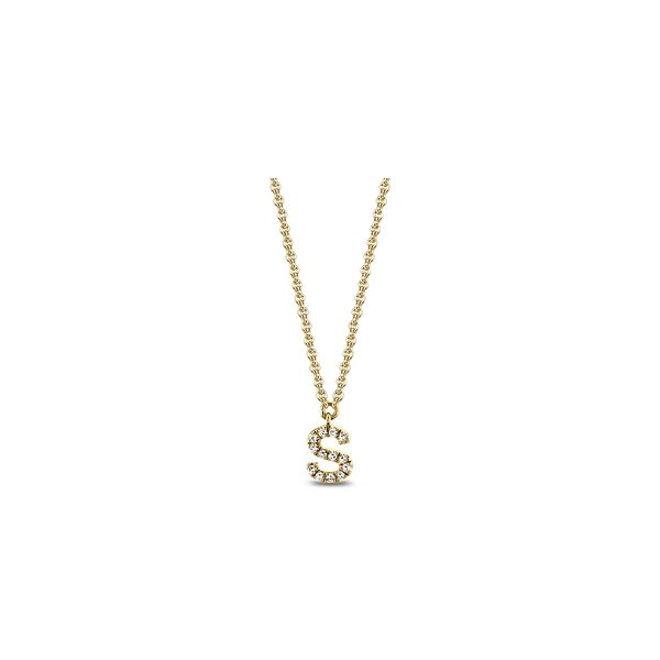 Shy Creation 14k Yellow Gold Necklace .05 ct. tw.