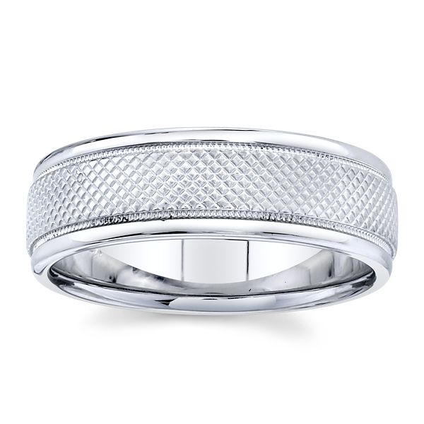 Verragio 14k White Gold 7 mm Wedding Band