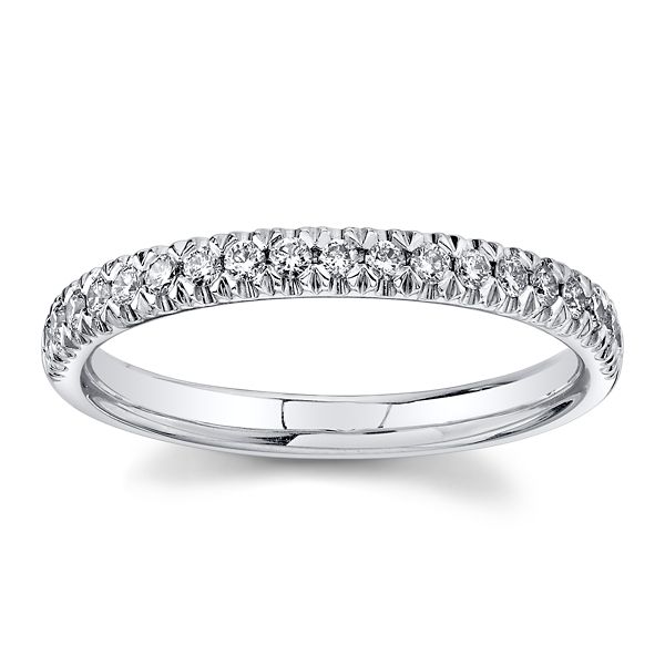 Christopher Designs Lab-Grown 14k White Gold Diamond Wedding Band 1/5 ct. tw.