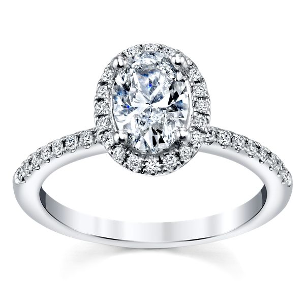 Poem 14k White Gold Diamond Engagement Ring Setting 1/4 ct. tw.