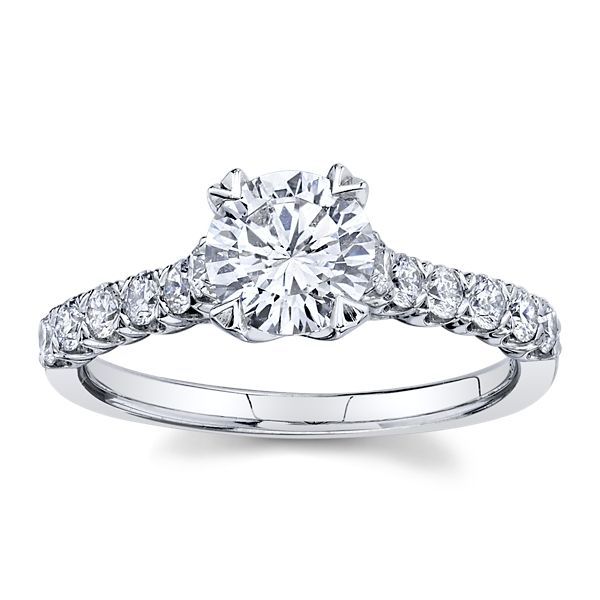 Christopher Designs Lab-Grown 14k White Gold Diamond Engagement Ring 1 1/2 ct. tw.