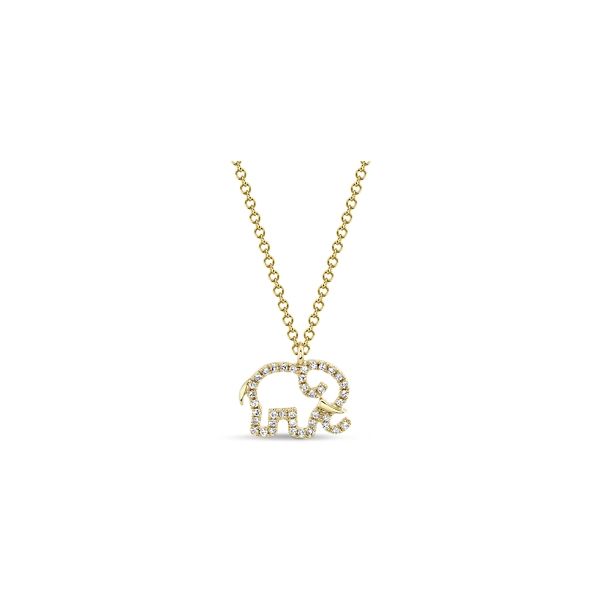 Shy Creation 14k Yellow Gold Diamond Necklace 1/10 ct. tw.