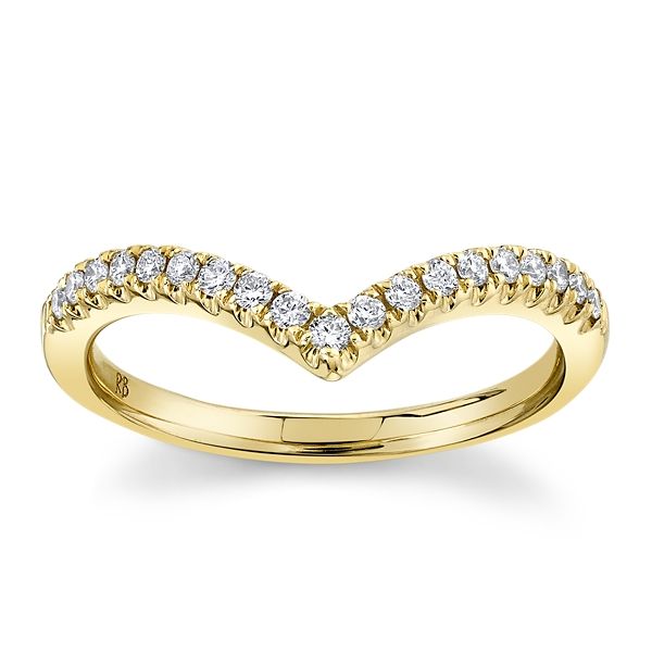 14k Yellow Gold Diamond Wedding Band 1/5 ct. tw.