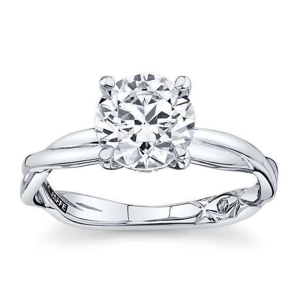 A.Jaffe 14k White Gold Diamond Engagement Ring Setting .07 ct. tw.