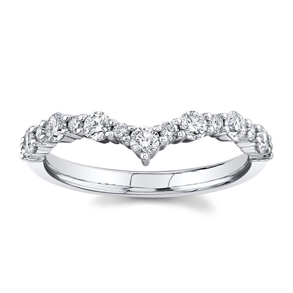 14k White Gold Diamond Wedding Band 1/2 ct. tw.