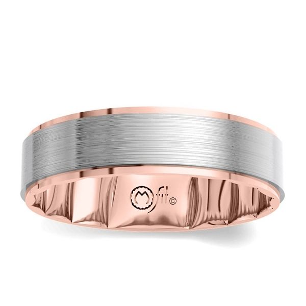 MFit 14k Rose and 14k White Gold 6.5 mm Wedding Band