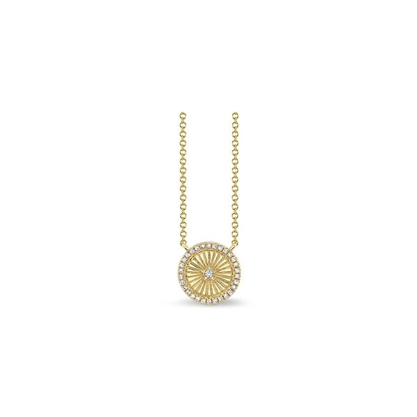 Shy Creation 14k Yellow Gold Diamond Necklace .08 ct. tw.