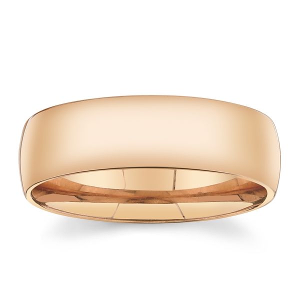 Christian Bauer 14k Red Gold 6.5 mm Wedding Band