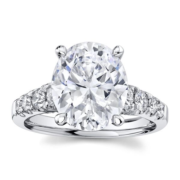 LUXE 14k White Gold Diamond Engagement Ring Setting 3/4 ct. tw.