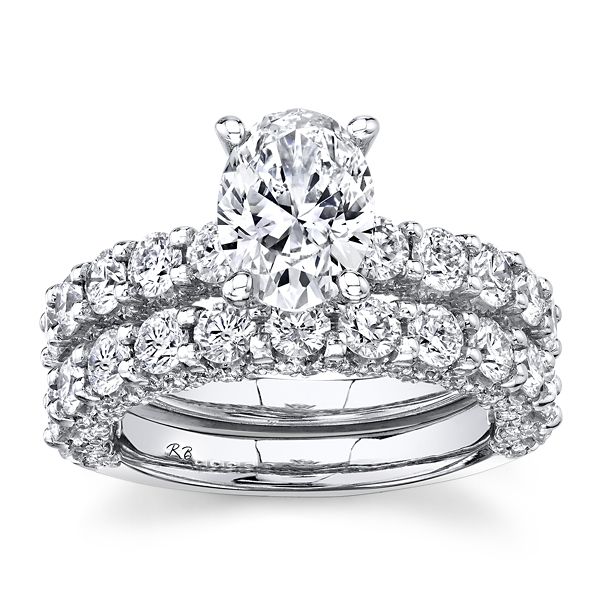 Eternalle Lab-Grown 14k White Gold Diamond Wedding Set 4 ct. tw.