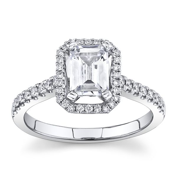 RB Signature 14k White Gold Diamond Engagement Ring Setting 1/3 ct. tw.