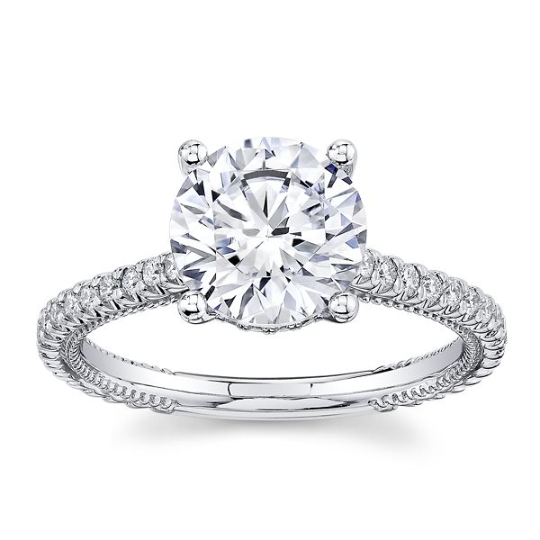 Verragio 14k White Gold Diamond Engagement Ring Setting 3/8 ct. tw.